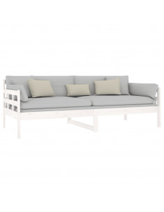 Dormeuse Bianca in Legno Massello di Pino 90x200 cm 2