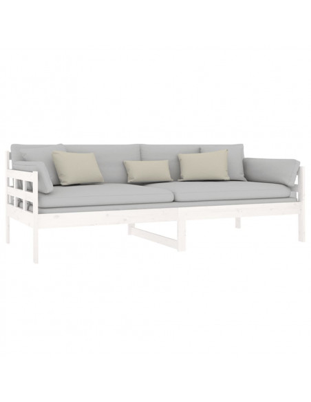Dormeuse Bianca in Legno Massello di Pino 90x200 cm