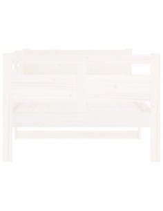 Dormeuse Bianca in Legno Massello di Pino 90x200 cm 2