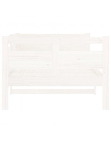 Dormeuse Bianca in Legno Massello di Pino 90x200 cm