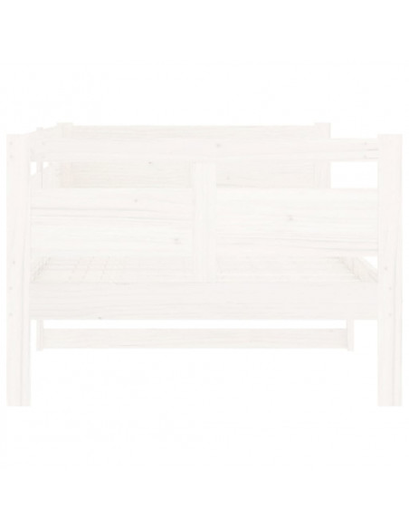 Dormeuse Bianca in Legno Massello di Pino 90x200 cm