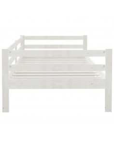 Dormeuse Bianca in Legno Massello di Pino 90x200 cm 2