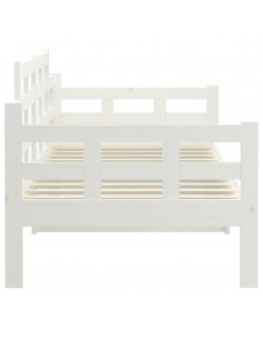 Dormeuse Bianca in Legno Massello di Pino 90x200 cm