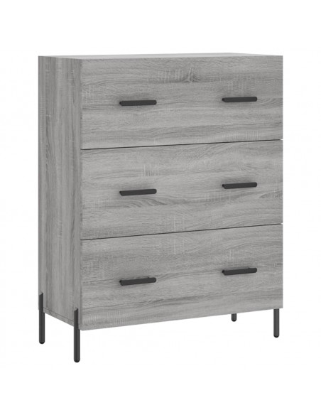 Credenza Grigio Sonoma 69,5x34x180 cm in Legno Multistrato