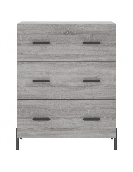 Credenza Grigio Sonoma 69,5x34x180 cm in Legno Multistrato