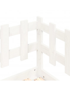 Dormeuse Estraibile Bianca 2x(80x200) cm Legno Massello di Pino 2