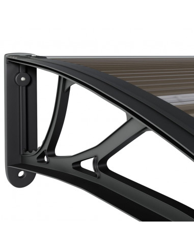 Tettoia per Porta Nera 150x100 cm Policarbonato