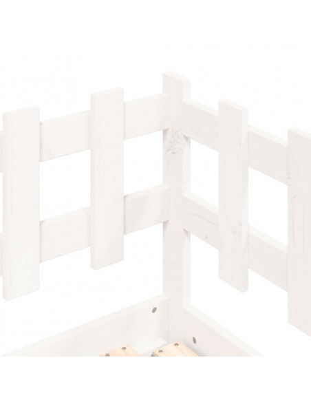 Dormeuse Estraibile Bianca 2x(90x200) cm Legno Massello di Pino