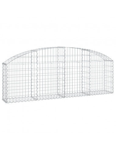 Cesto Gabbione ad Arco 200x30x60/80 cm Ferro Zincato