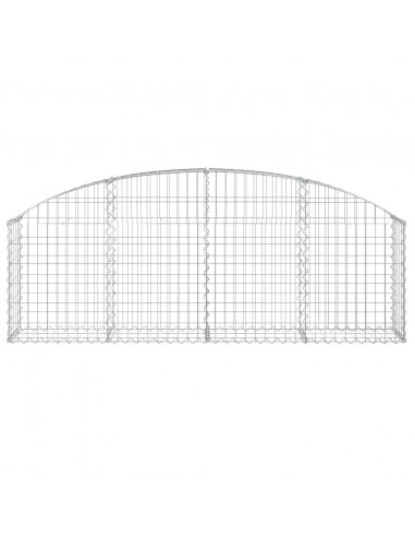 Cesto Gabbione ad Arco 200x30x60/80 cm Ferro Zincato