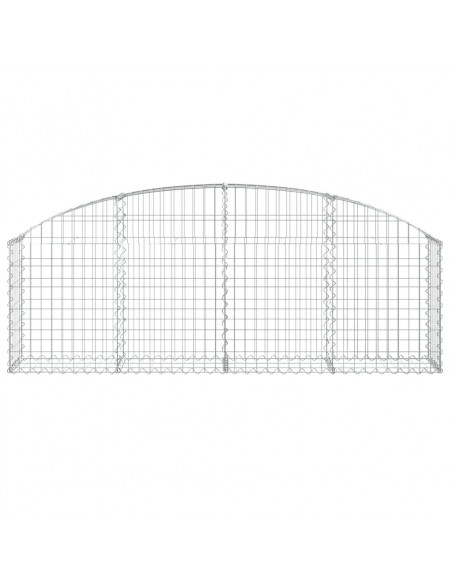 Cesto Gabbione ad Arco 200x30x60/80 cm Ferro Zincato