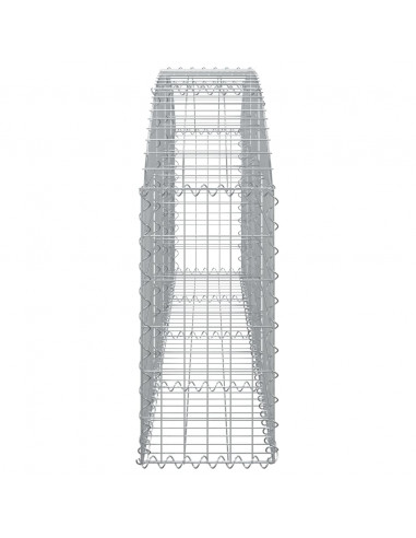 Cesto Gabbione ad Arco 200x30x60/80 cm Ferro Zincato
