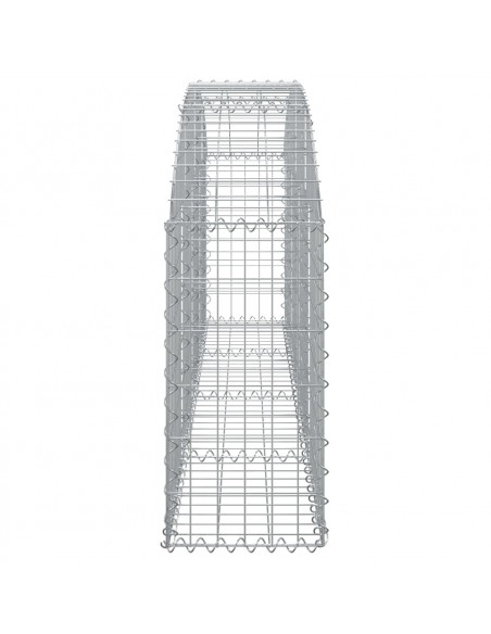 Cesto Gabbione ad Arco 200x30x60/80 cm Ferro Zincato