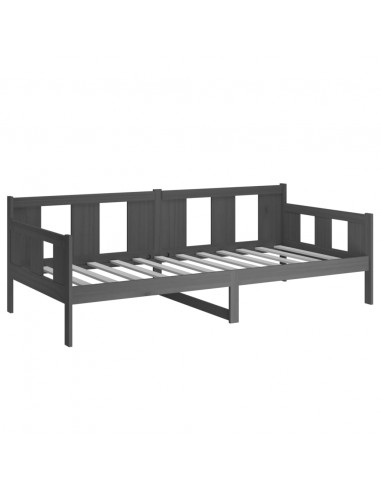 Dormeuse Grigia in Legno Massello di Pino 80x200 cm