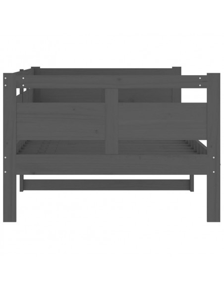 Dormeuse Grigia in Legno Massello di Pino 90x200 cm