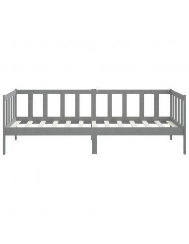 Dormeuse Grigia in Legno Massello di Pino 90x200 cm
