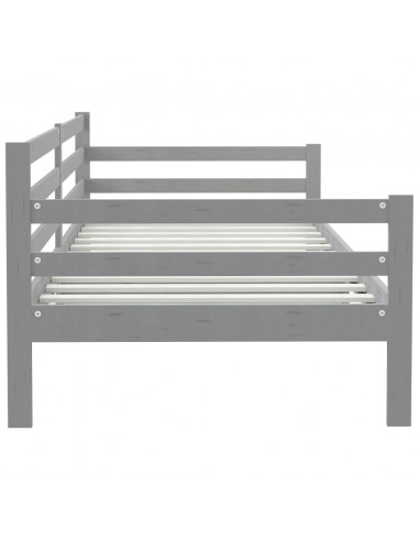 Dormeuse Grigia in Legno Massello di Pino 90x200 cm