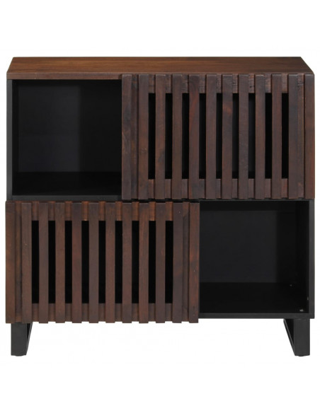 Credenza Marrone 80x34x75 cm in Legno Massello di Mango