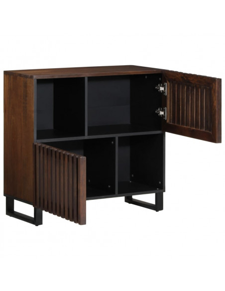 Credenza Marrone 80x34x75 cm in Legno Massello di Mango