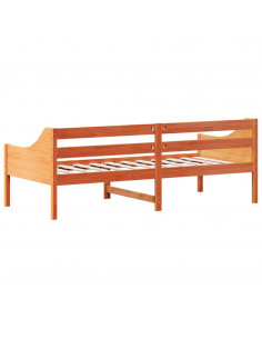 Dormeuse Marrone Cera 100x200 cm in Legno Massello di Pino 2