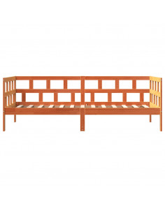 Dormeuse Marrone Cera 80x200 cm in Legno Massello di Pino 2