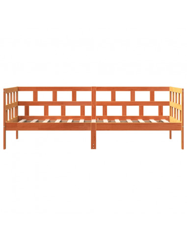 Dormeuse Marrone Cera 80x200 cm in Legno Massello di Pino