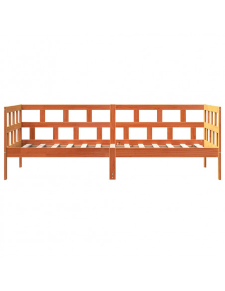 Dormeuse Marrone Cera 90x190 cm in Legno Massello di Pino