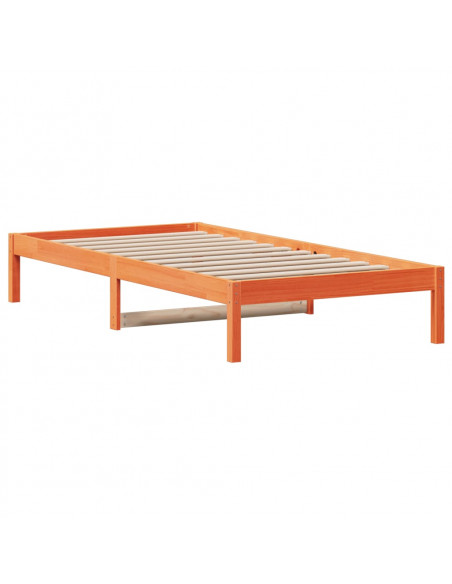 Dormeuse Marrone Cera 90x190 cm in Legno Massello di Pino