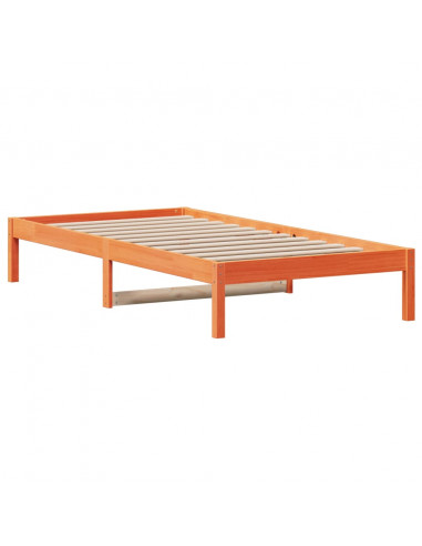 Dormeuse Marrone Cera 90x200 cm in Legno Massello di Pino