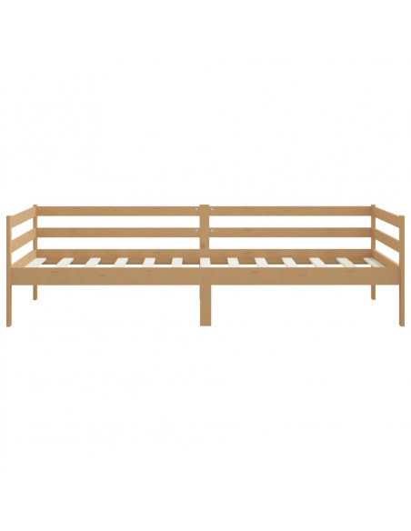 Dormeuse Marrone Miele in Legno Massello di Pino 90x200 cm
