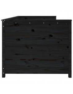 Dormeuse Nera 75x190 cm in Legno Massello di Pino 2