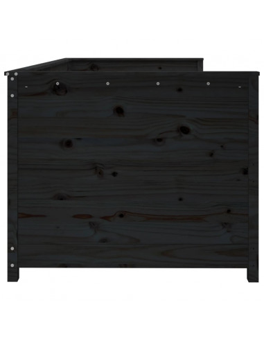 Dormeuse Nera 75x190 cm in Legno Massello di Pino