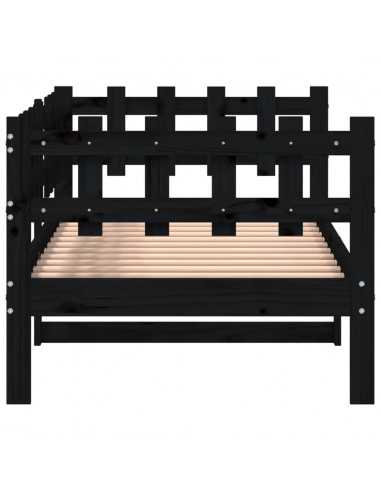 Dormeuse Nera 90x190 cm in Legno Massello di Pino