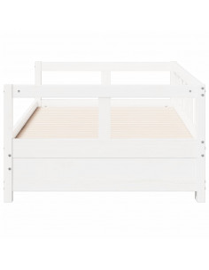 Dormeuse senza Materasso Bianca 90x190 cm Legno Massello Pino