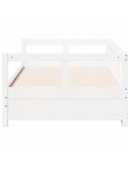 Dormeuse senza Materasso Bianca 90x190 cm Legno Massello Pino