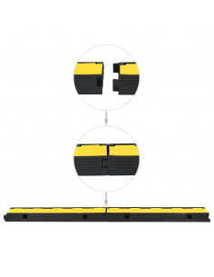 Dossi Passacavi 2 pz 1 Canale in Gomma 100 cm 2