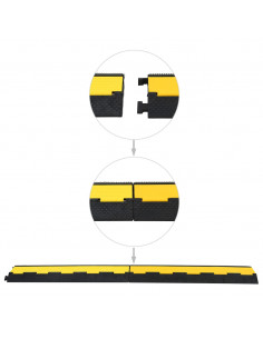 Dossi Passacavi 4 pz 2 Canali in Gomma 101,5 cm 2