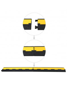 Dosso Passacavi 2 Canali in Gomma 101,5 cm 2
