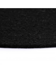 Tovagliette 4 pz Nero Neutro 38 cm Rotonde in Cotone