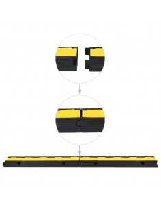 Dosso Passacavi con 1 Canale in Gomma 100 cm 2