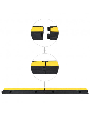 Dosso Passacavi con 1 Canale in Gomma 100 cm