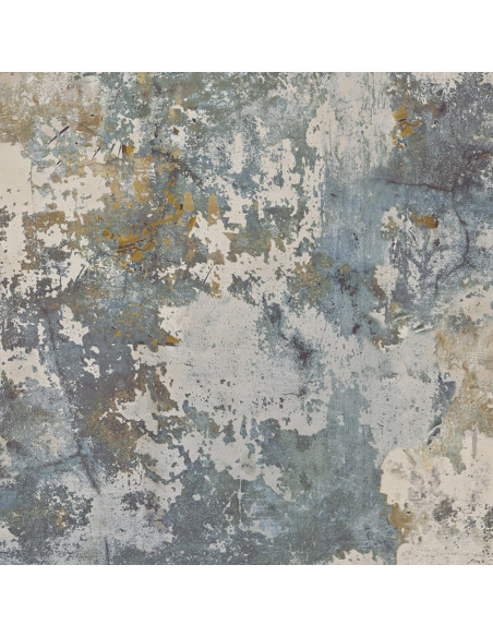 DUTCH WALLCOVERINGS Carta da Parati Cemento Grigio e Verde