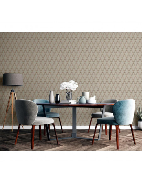 DUTCH WALLCOVERINGS Carta da Parati Geometric Oro e Verde