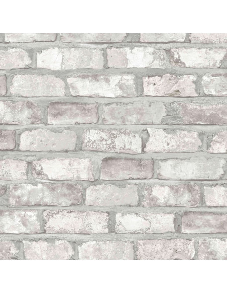 DUTCH WALLCOVERINGS Carta da Parati Motivo Mattoni Bianco EW3104
