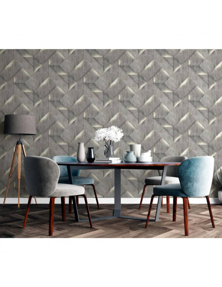 DUTCH WALLCOVERINGS Carta da Parati Onyx Grigio Scuro