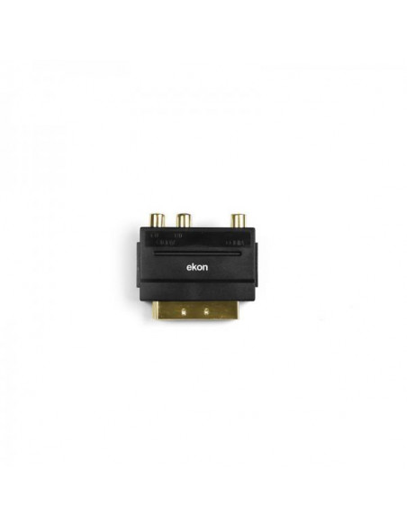 Ekon ECVSCAR3RCAMF cavo e adattatore video SCART (21-pin) 3 x RCA Nero