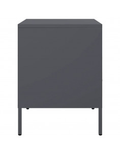 Comodini 2pz Antracite 36x39x50,5cm Acciaio Laminato a Freddo 2