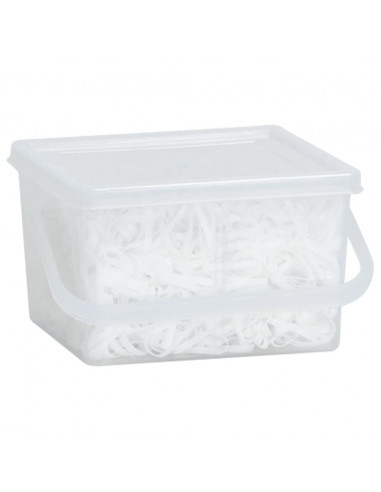 Elastici per Trecce Cavallo 2500 pz Bianchi in Silicone