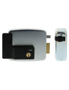 Elettroserratura Cisa 111721601 Dx 12V 2,5A Zincato e Nero Zincato e N