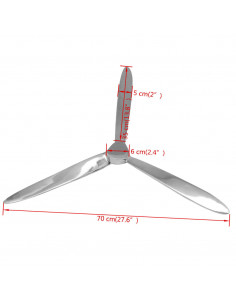 Elica Montaggio a Muro Alluminio 70 cm Argento 2